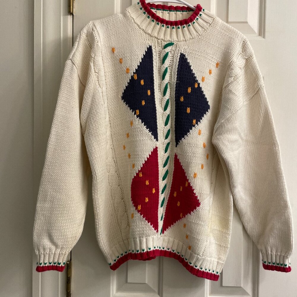 Vintage Westbound Shape Novelty Knit Sweater